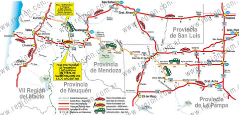 ruta binacional del paso El Pehuenche