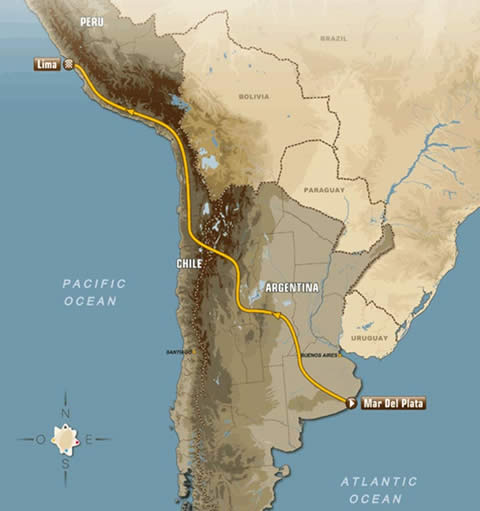 Recorrido del Rally Dakar 2012