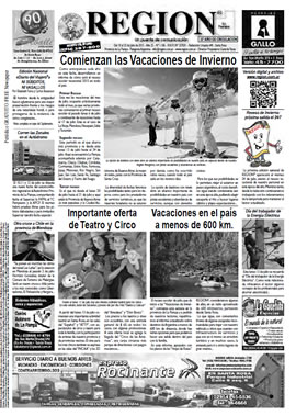 Tapa de Semanario REGION®