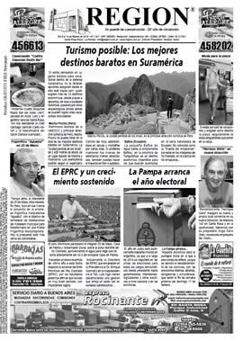 Tapa de Semanario REGION