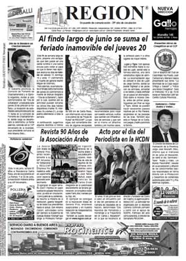 Tapa de Semanario REGION