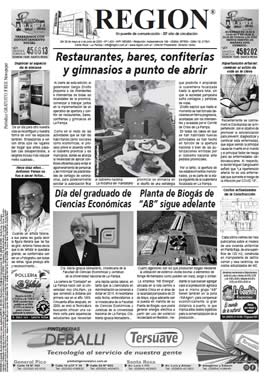 Tapa de Semanario REGION