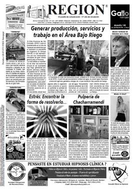 Tapa de Semanario REGION